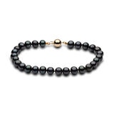 Black Pearl Bracelet, 18ct Yellow Gold