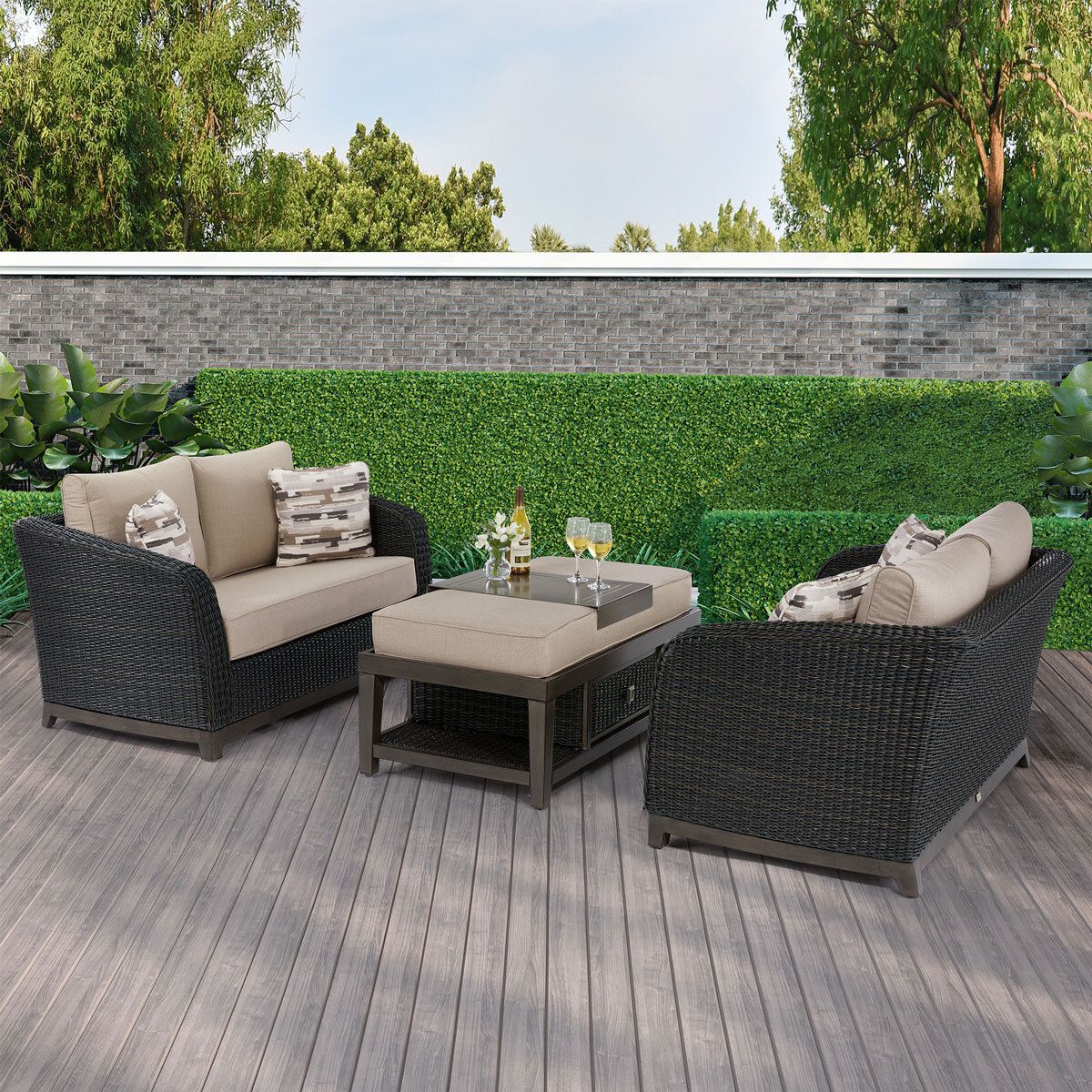 Agio Cameron 3 Piece Deep Seating Patio Set 