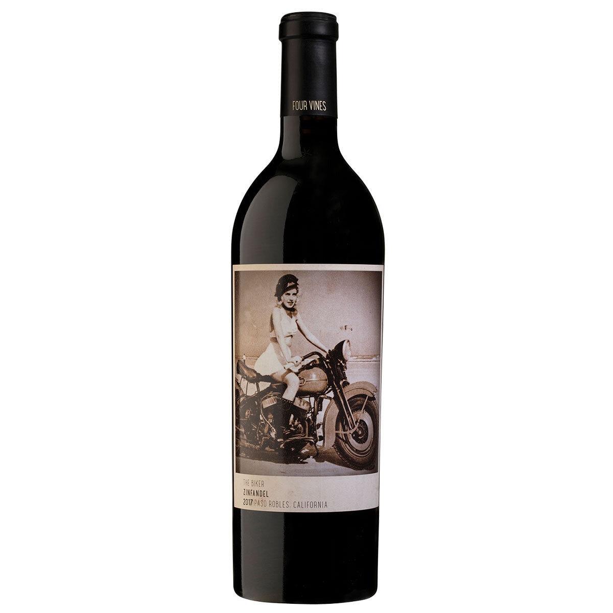 Bottle shot of Four Vines Biker Paso Robles Zinfandel