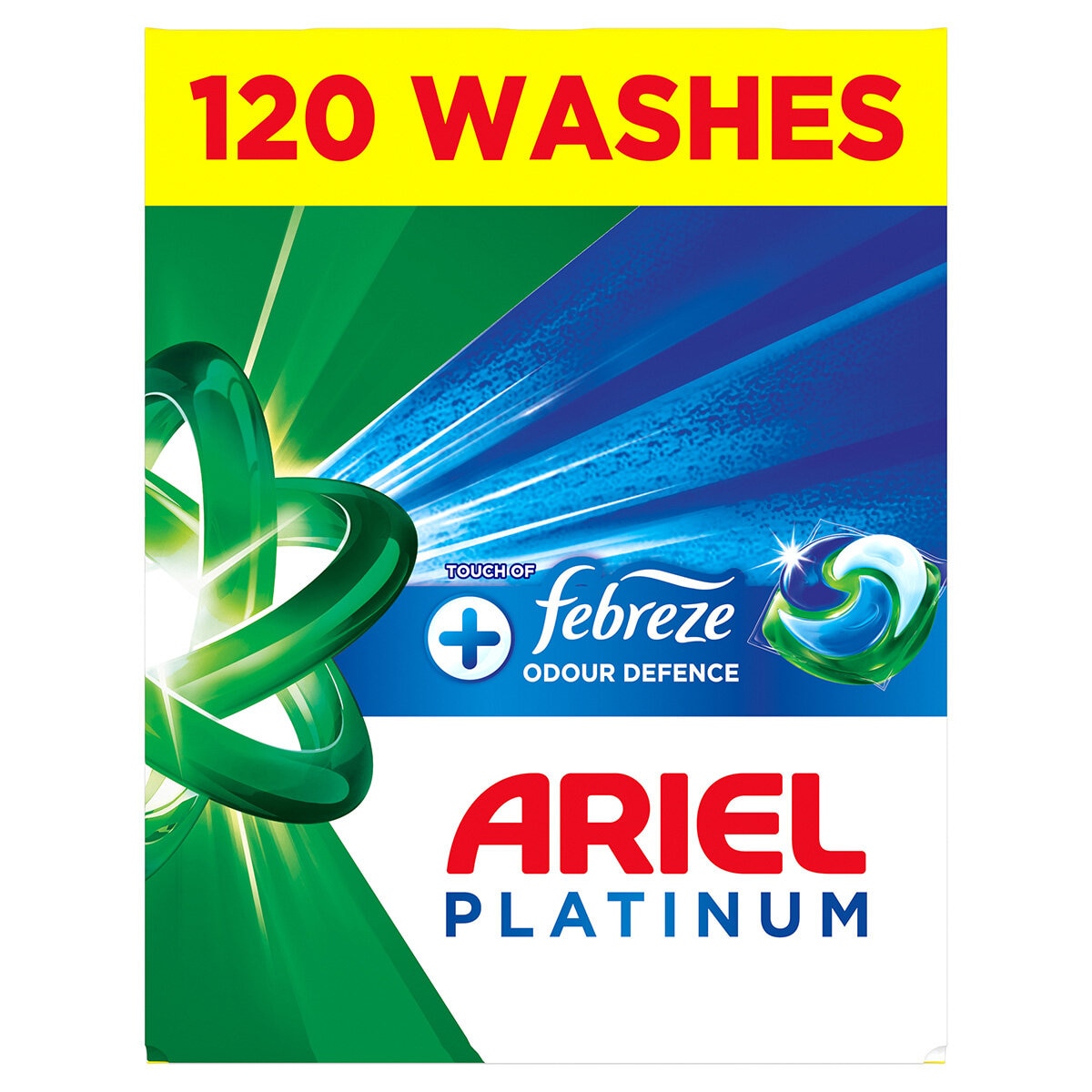 Ariel Platinum + Febreeze Pods, 120 Washes Ariel Platinum + Febreeze Pods, 120 Washes