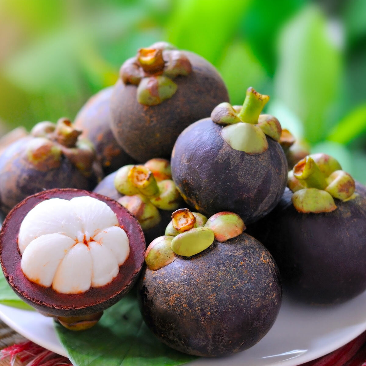 Mangosteens on a Plate