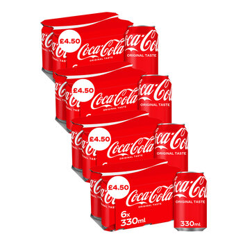 Coca Cola PMP £4.50, 4 x 6 x 330ml
