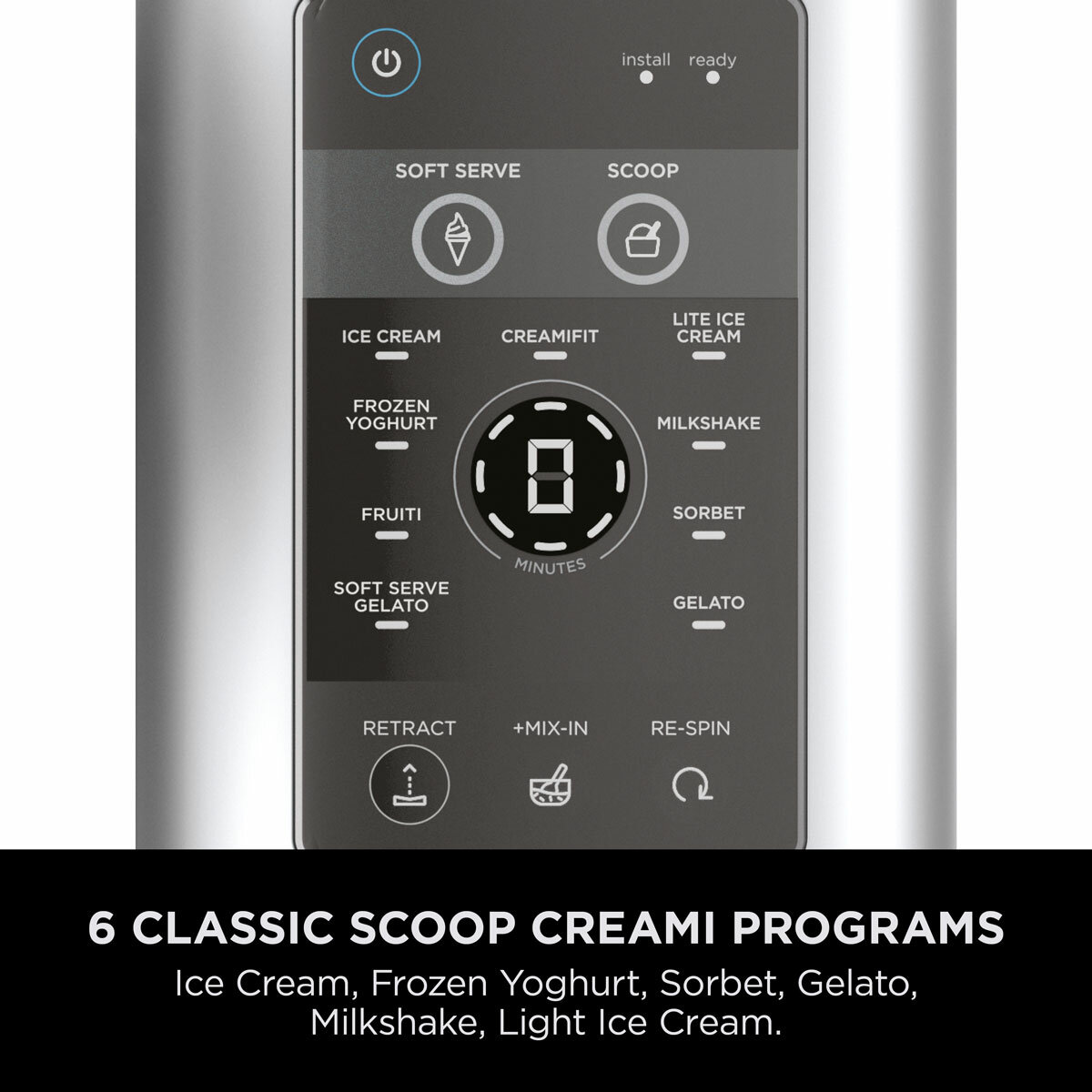 Descrictive image of Ninja Creami Swirl - 6 Classic Scoop Programs