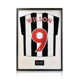 Callum Wilson Signed Framed Newcastle United Football Shirt with White Mount Callum Wilson Signed Framed Newcastle United Football Shirt with White Mount