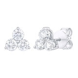 0.85ctw 3 stone earrings