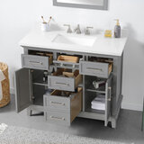 Dylan 42" Vanity lifestyle image with drawers pulled out