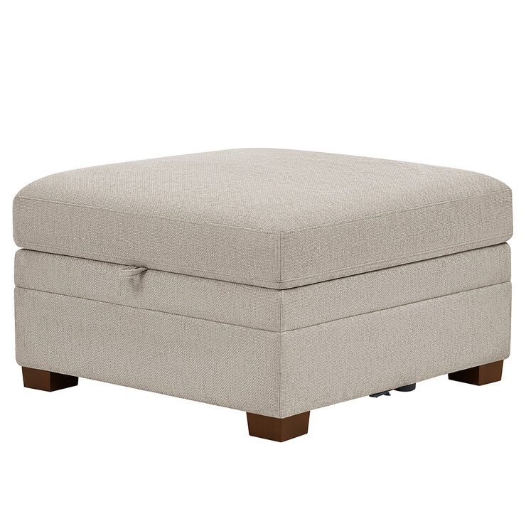 Tisdale No Tuft Ottoman_White Background