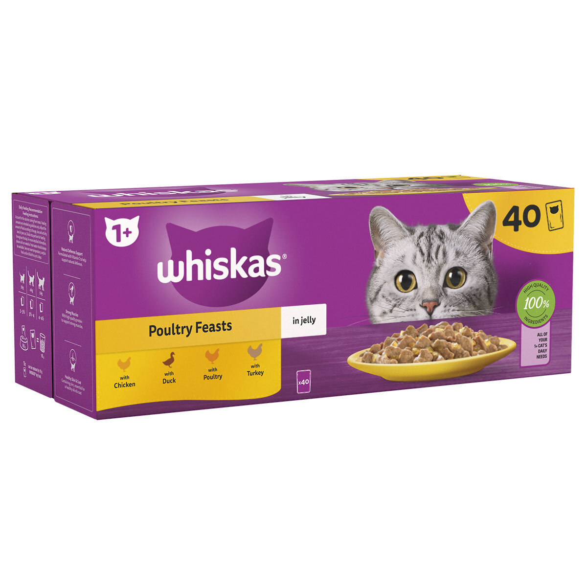 Whiskas 1+, adulte 96 x 85 g à prix discount sur