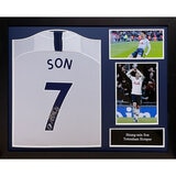 Heung-Min Son Signed Framed Tottenham Football Shirt