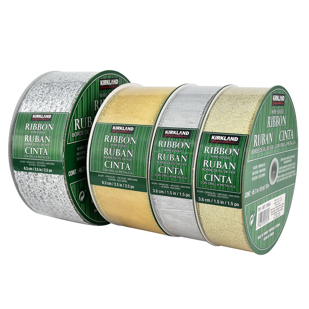 Buy KS Wire Edge Ribbon Classic Gold / Silver Packaging Image at Costco.co.uk