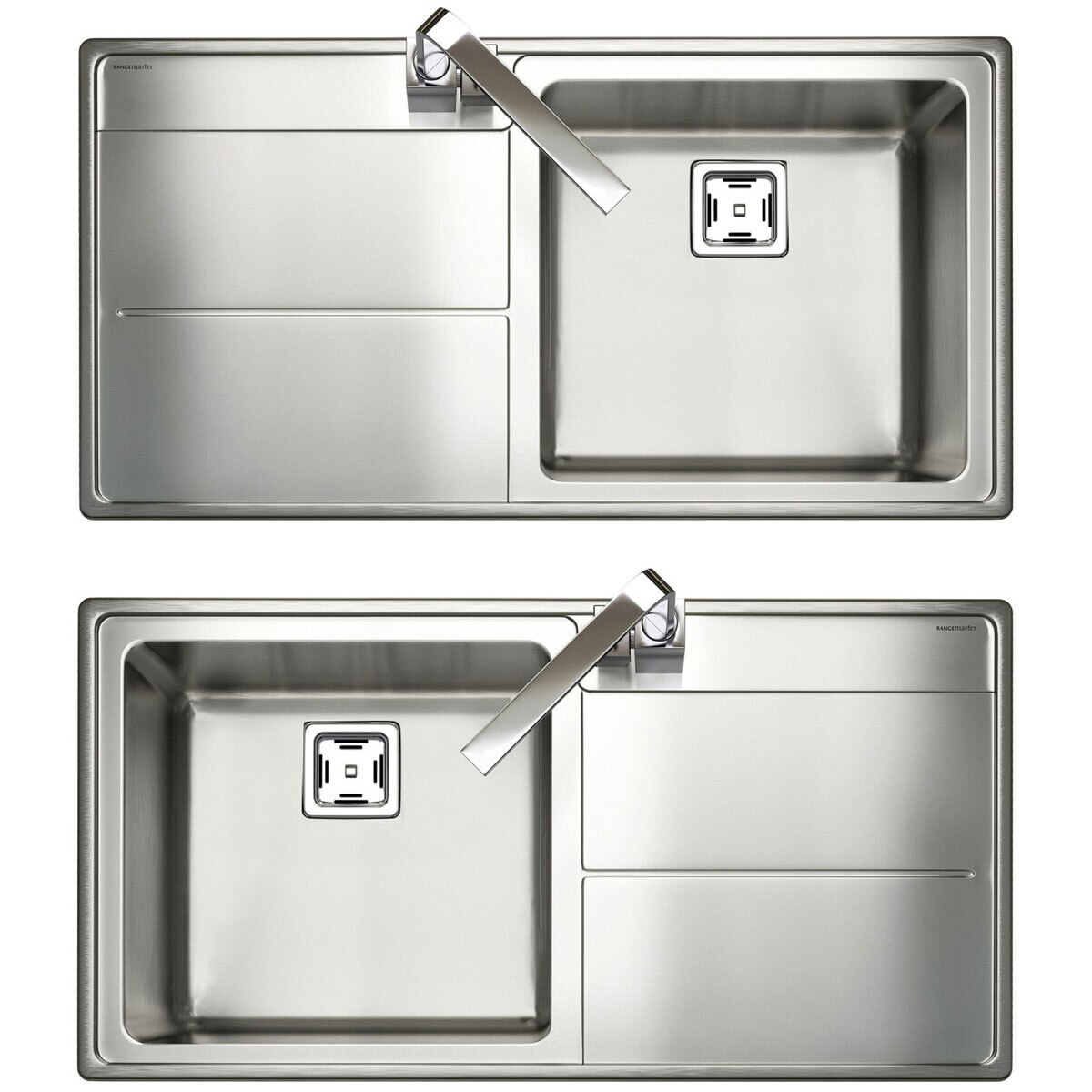 Rangemaster Arlington Single Bowl Stainless Steel Sink in Right and Left Options Costco UK