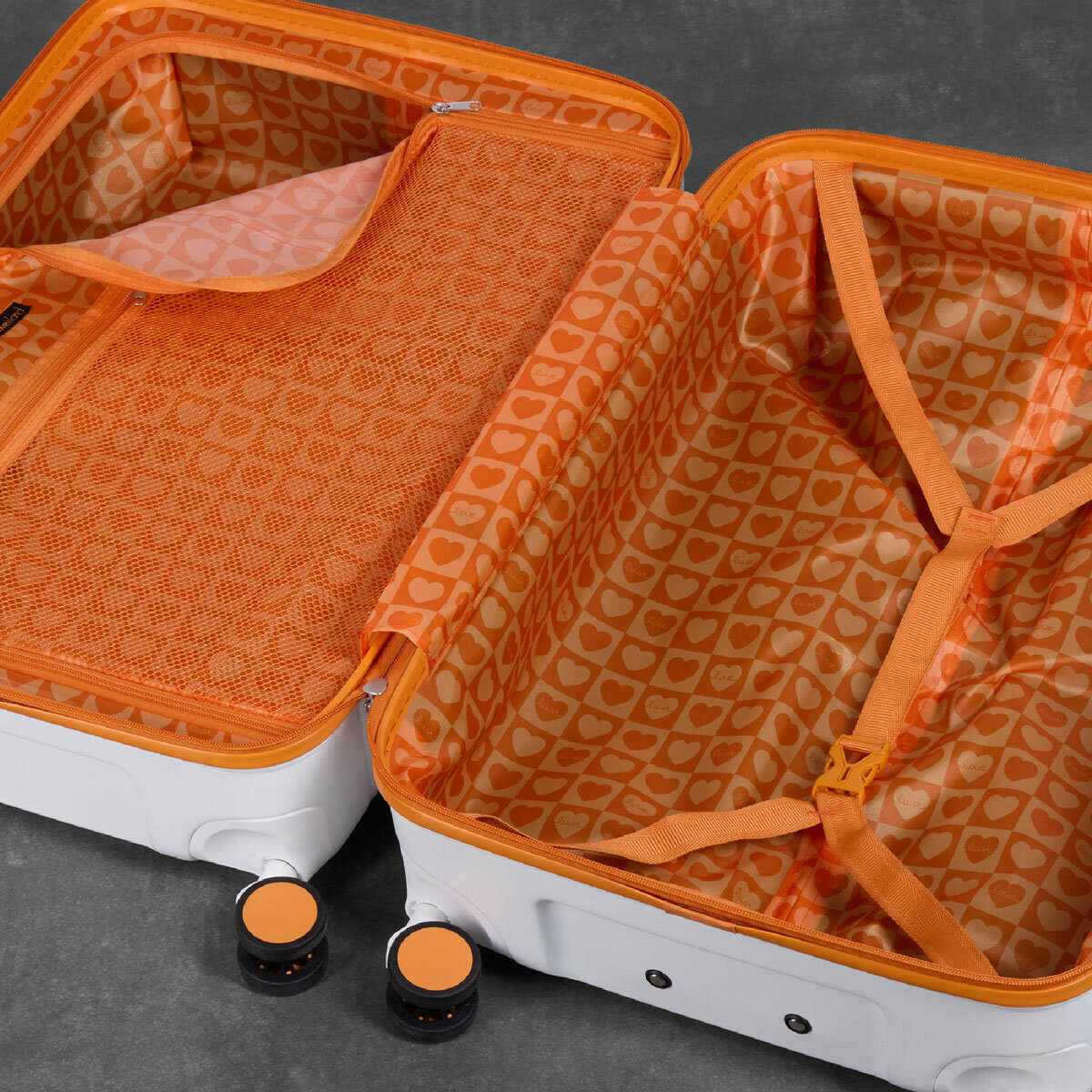 ROCK Love Island Cabin Suitcase White / Orange