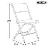 Lifetime Bypass Commercial Grade Folding Chairs, 4 Pack