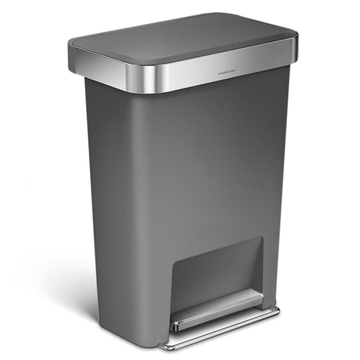 simplehuman 45 Litre Pedal Bin with Liner Pocket in Grey Costco UK