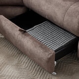 Corner Fabric Truffle Underseat Drawer