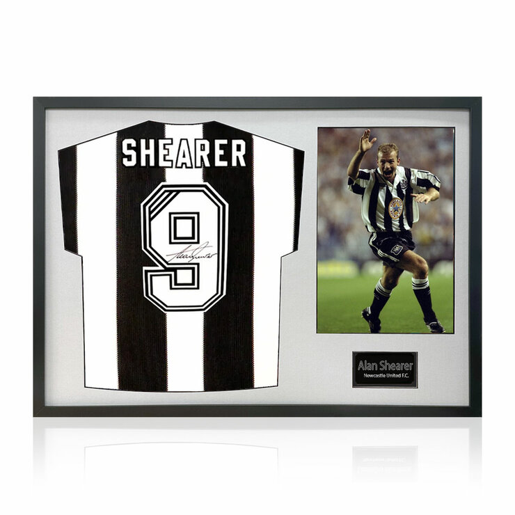 Alan Shearer Signed Newcastle Shirt Football Shirt including 1 Photo in White