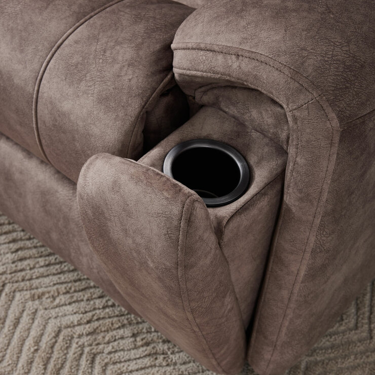 Corner Fabric Truffle Side Cupholder