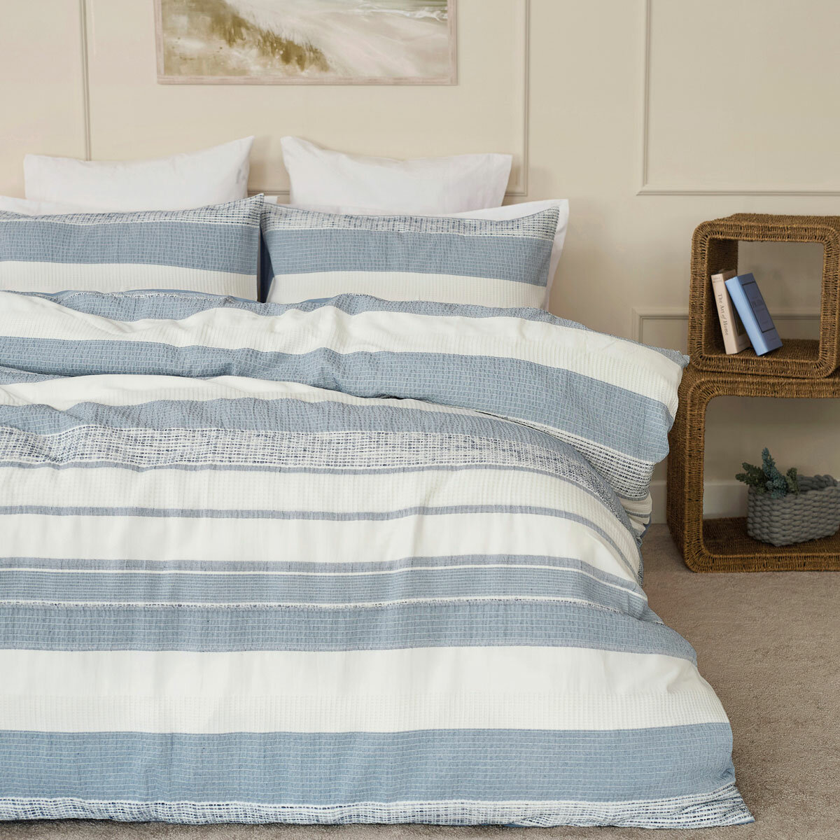 Belledorm Rahil Blue Duvet Cover Set, in 4 Sizes