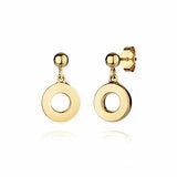 14ct Yellow Gold Circle Drop Earrings 14ct Yellow Gold Circle Drop Earrings