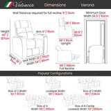 Valencia Verona Black Leather Power Reclining Home Theatre Chair