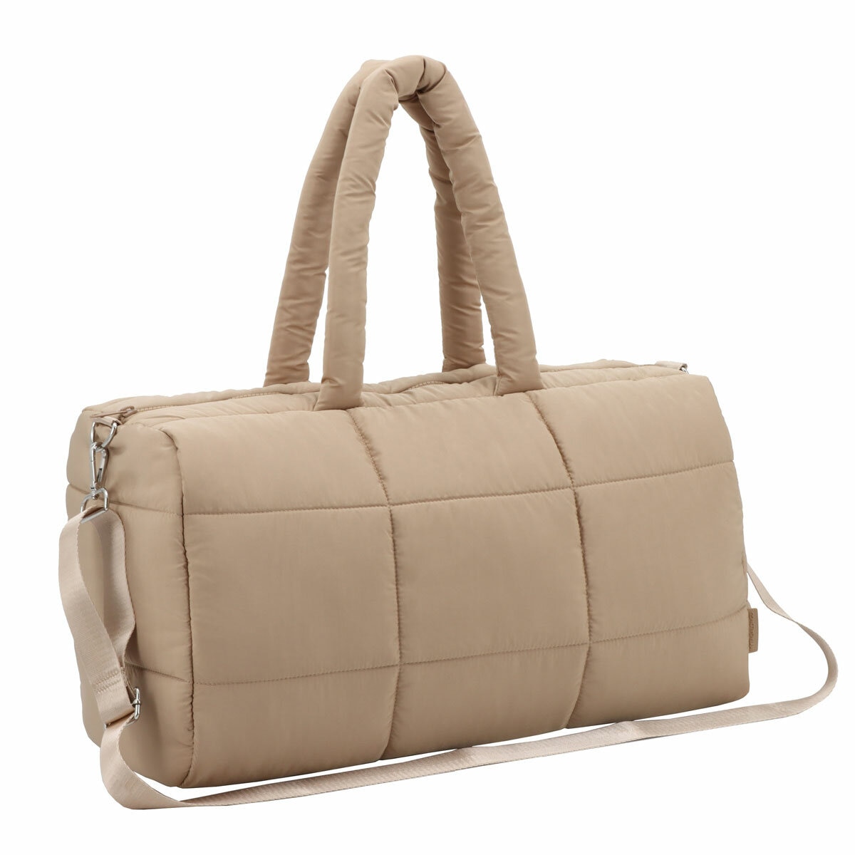 MYTAGALONGS Cloud Duffle Weekender Bag in Beige