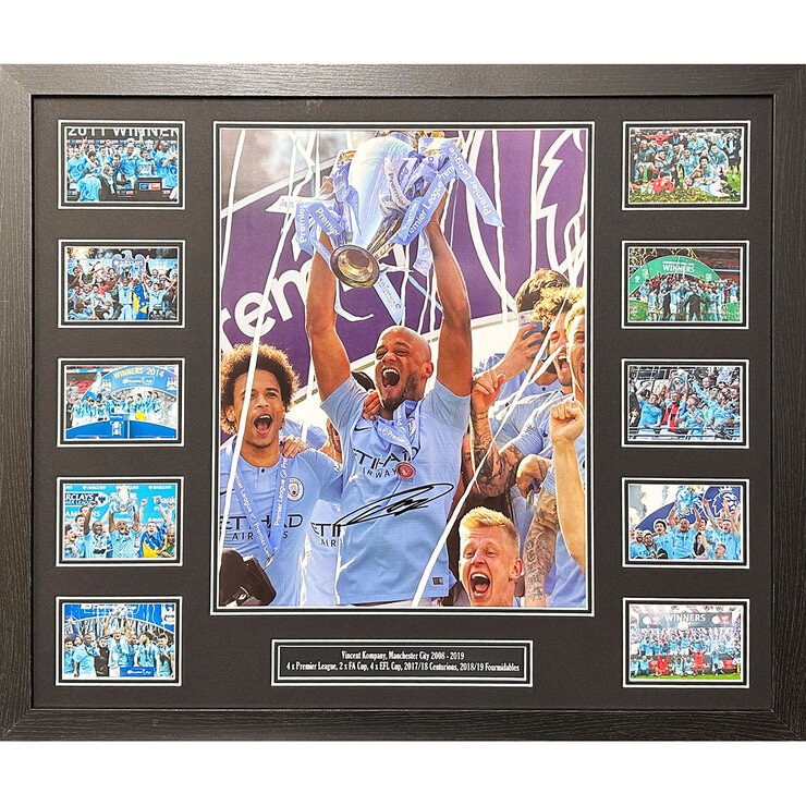 Vincent Kompany signed Manchester City photo Vincent Kompany signed Manchester City photo