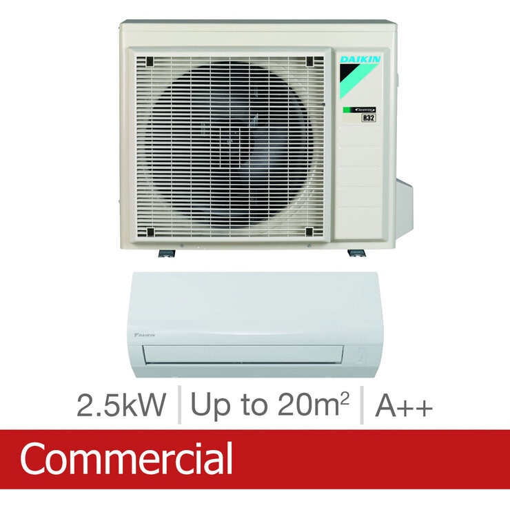 Installed Daikin Sensira 2.5kW Single Split Air Conditioning Unit for Commercial Use Installed Daikin Sensira 2.5kW Single Split Air Conditioning Unit for Commercial Use