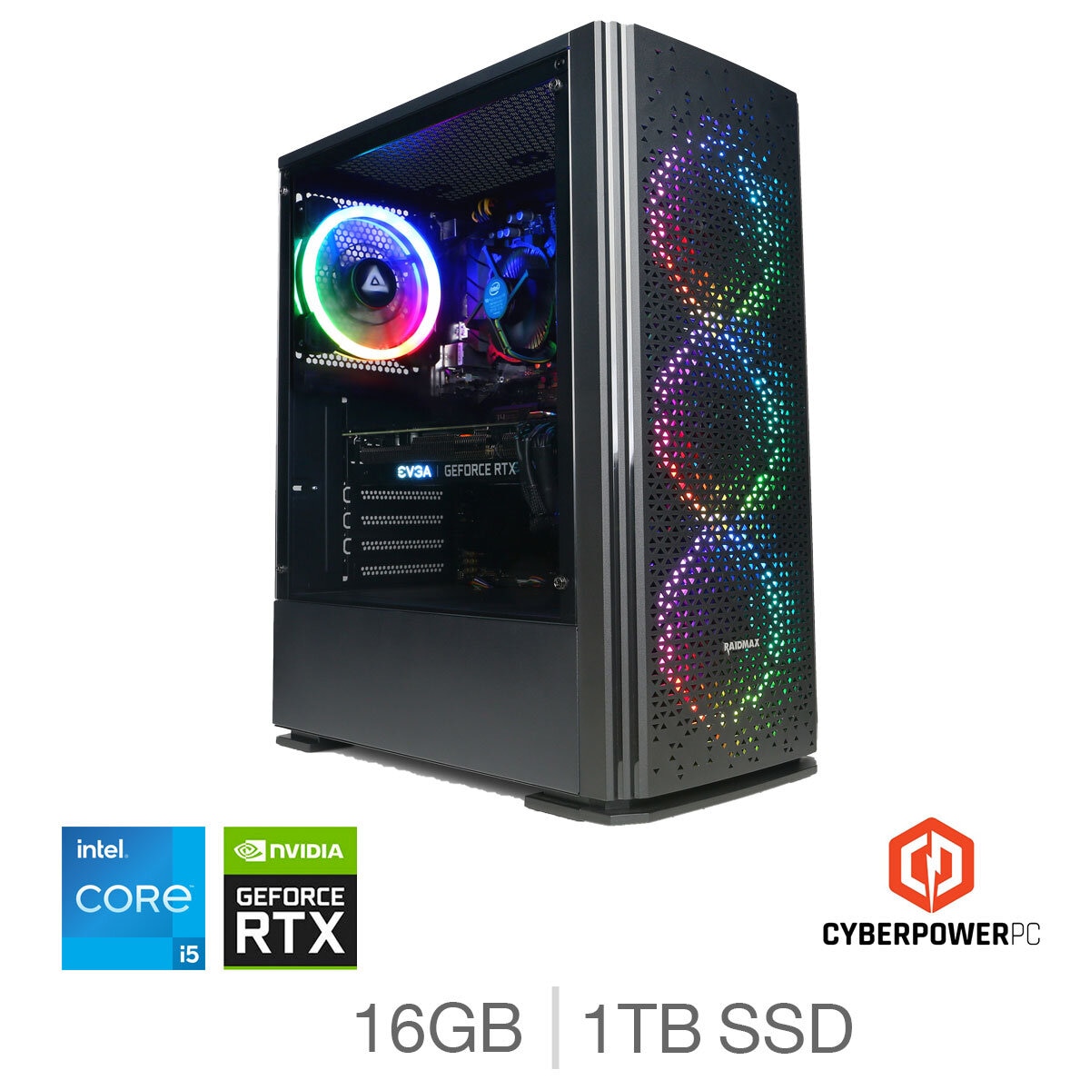 CyberPower, Intel Core i5, 16GB RAM, 1TB SSD, NVIDIA GeForce RTX 4060,  Gaming Desktop PC