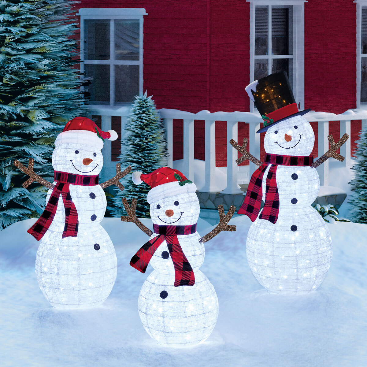 Buy Snowman Family Set of 3 Lifestyle Image at Costco.co.uk