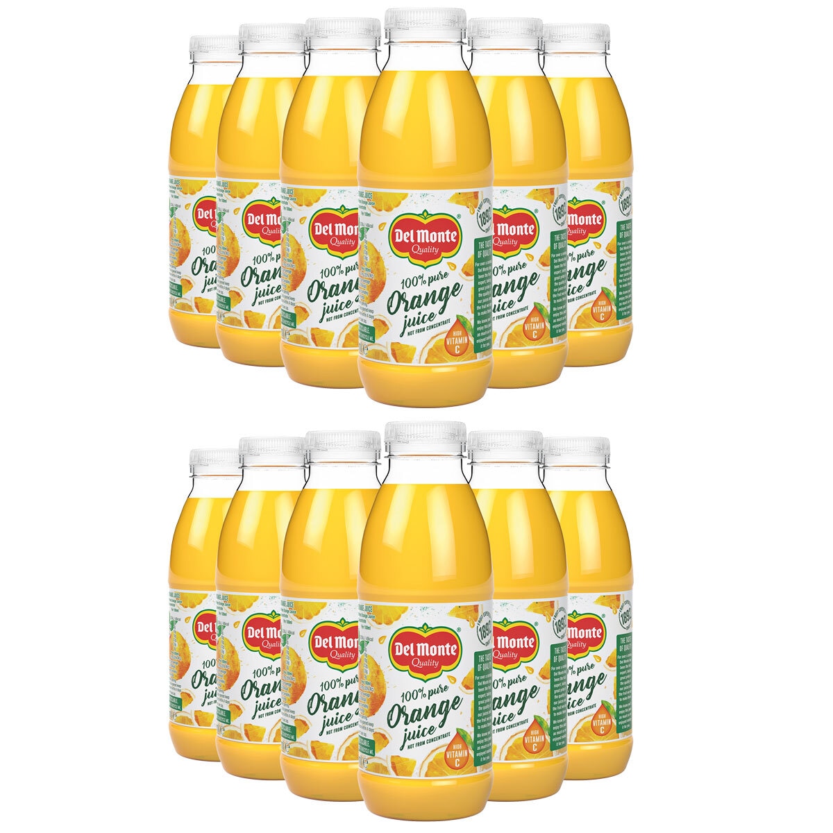 Del Monte 100% Pure Orange Juice, 12 x 500ml