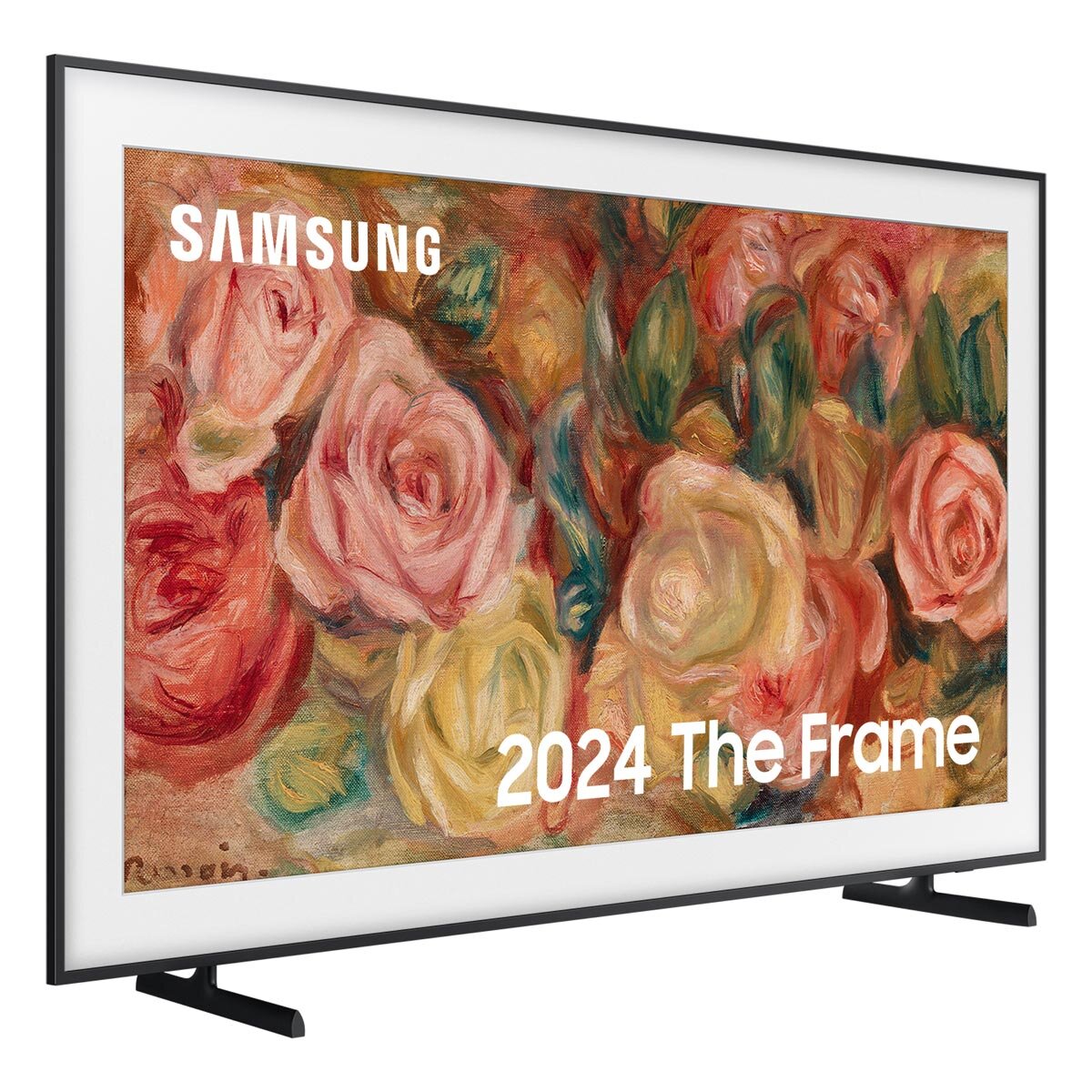 Angled view Samsung QE85LS03DAUXXU