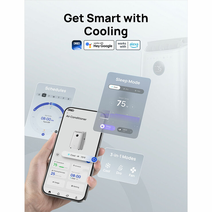Dreo Smart 3-in-1 Portable Air Conditioner, DRHAC005S Dreo Smart 3-in-1 Portable Air Conditioner, DRHAC005S