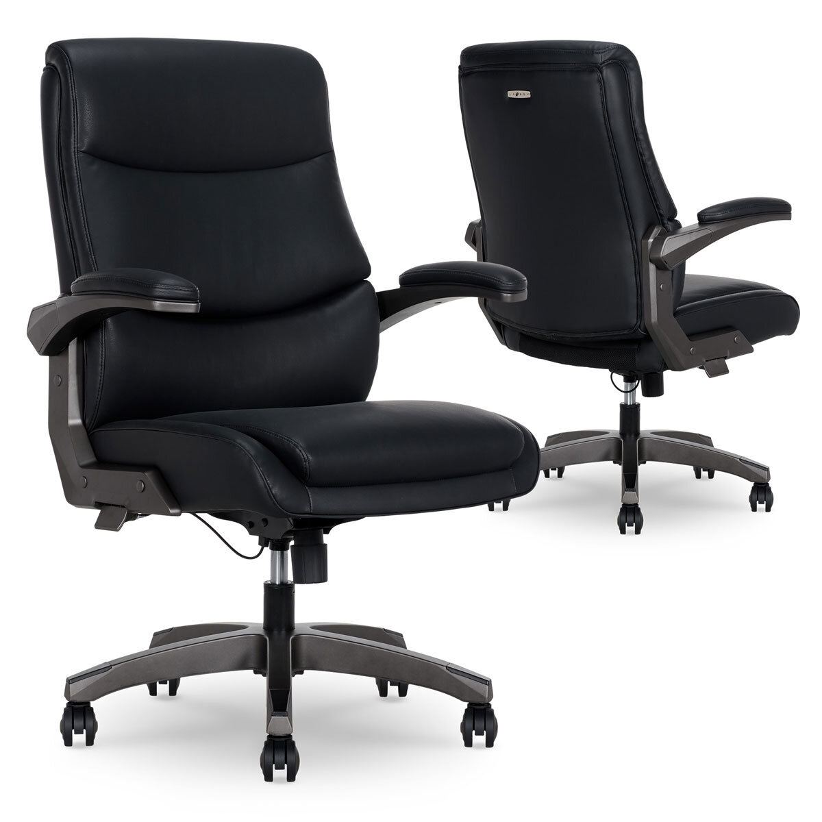 La-Z-Boy® Manager Chair with Flip-Up Arms, Black