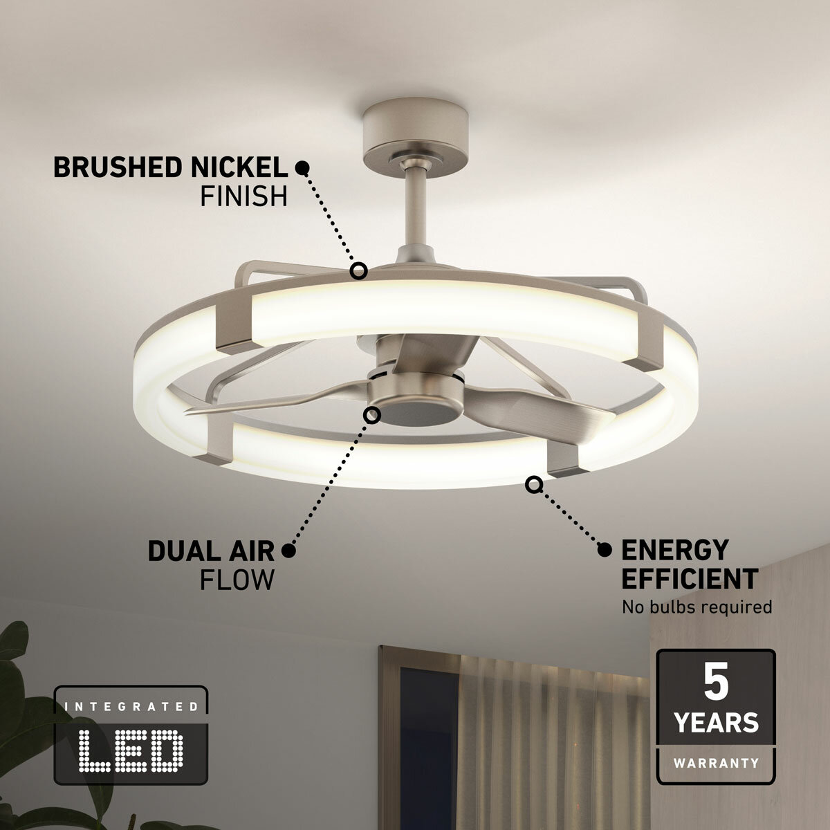 Artika Sunnyvale 28" (71cm) Fan Light with Remote Control