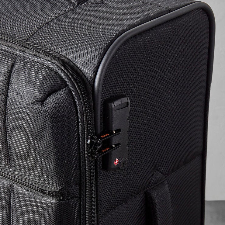 Rock Tokyo Softshell Suitcase 3pc set in Black Rock Tokyo Softshell Suitcase 3pc set in Black