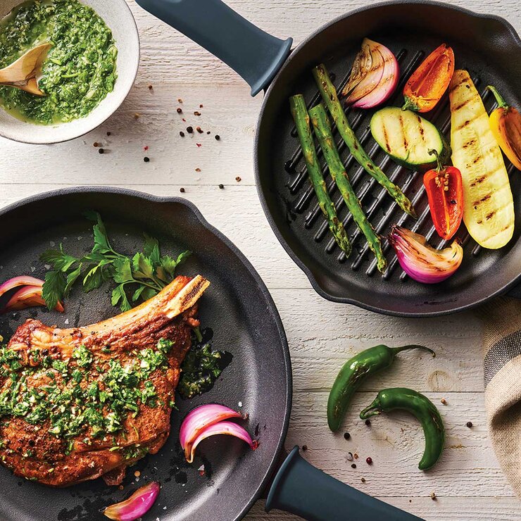 Tramontina Cast Iron Skillets with Silicone Grip, 2 Pack Tramontina Cast Iron Skillets with Silicone Grip, 2 Pack