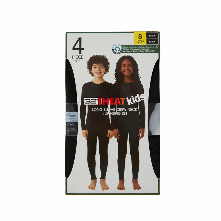 32 Degrees Heat Kids Baselayer Set, 4 Pack