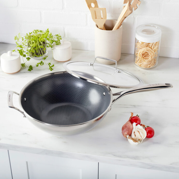 Henckels Paradigm Stainless Steel Ceramic Wok, 30cm