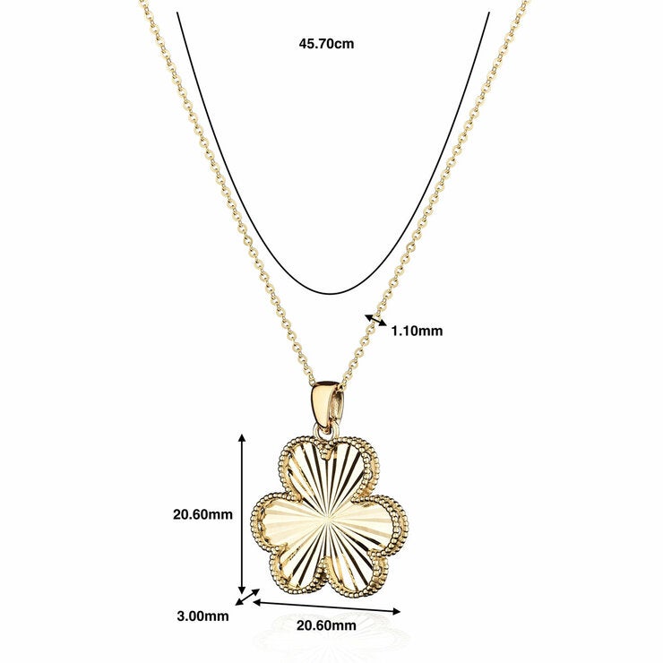 14ct Yellow Gold Three Heart Diamond Cut Pendant 14ct Yellow Gold Three Heart Diamond Cut Pendant