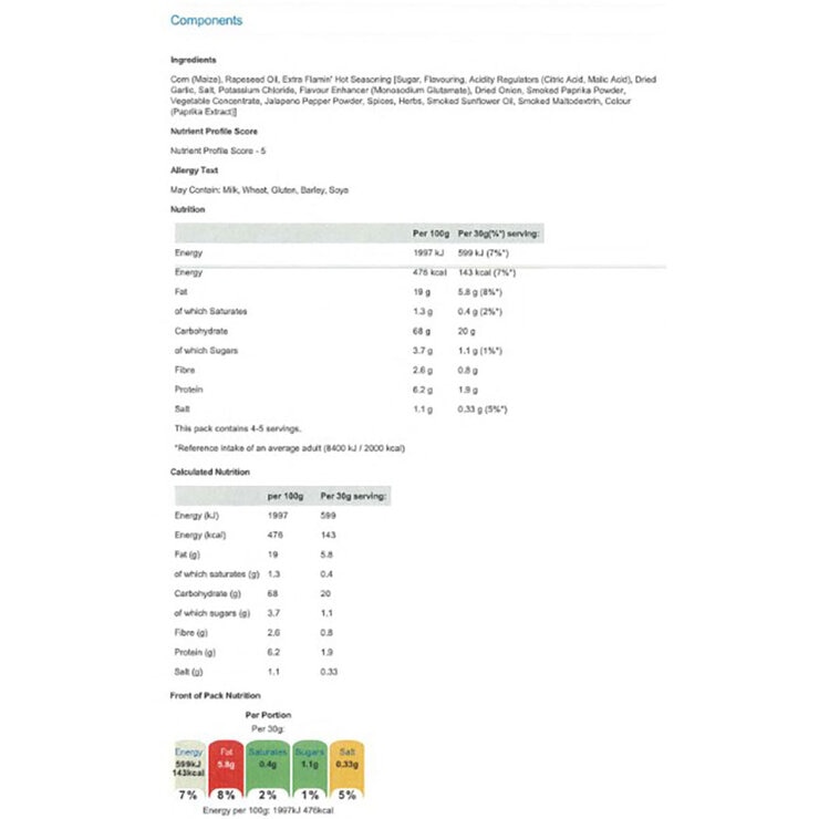 Nutritional Information