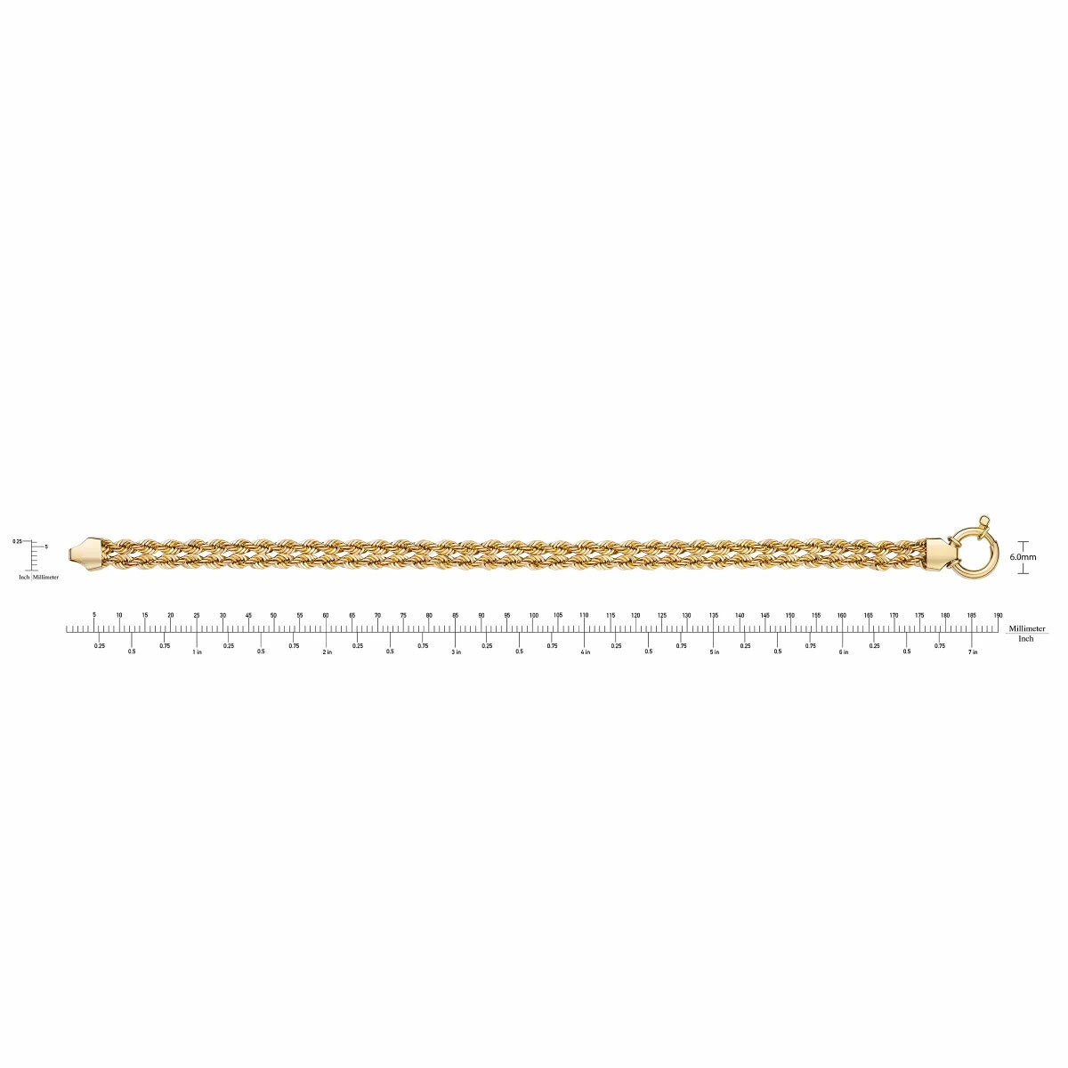 14ct Yellow Gold Double Rope Bracelet