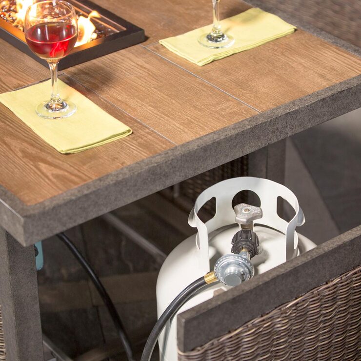 Agio Brentwood 4 Piece Fire Deep Seating Patio Set + Cover Costco UK