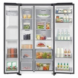 Samsung Series 6, SpaceMax RS70F64KETEU 640L Side by Side Fridge Freezer, E Rated in Silver