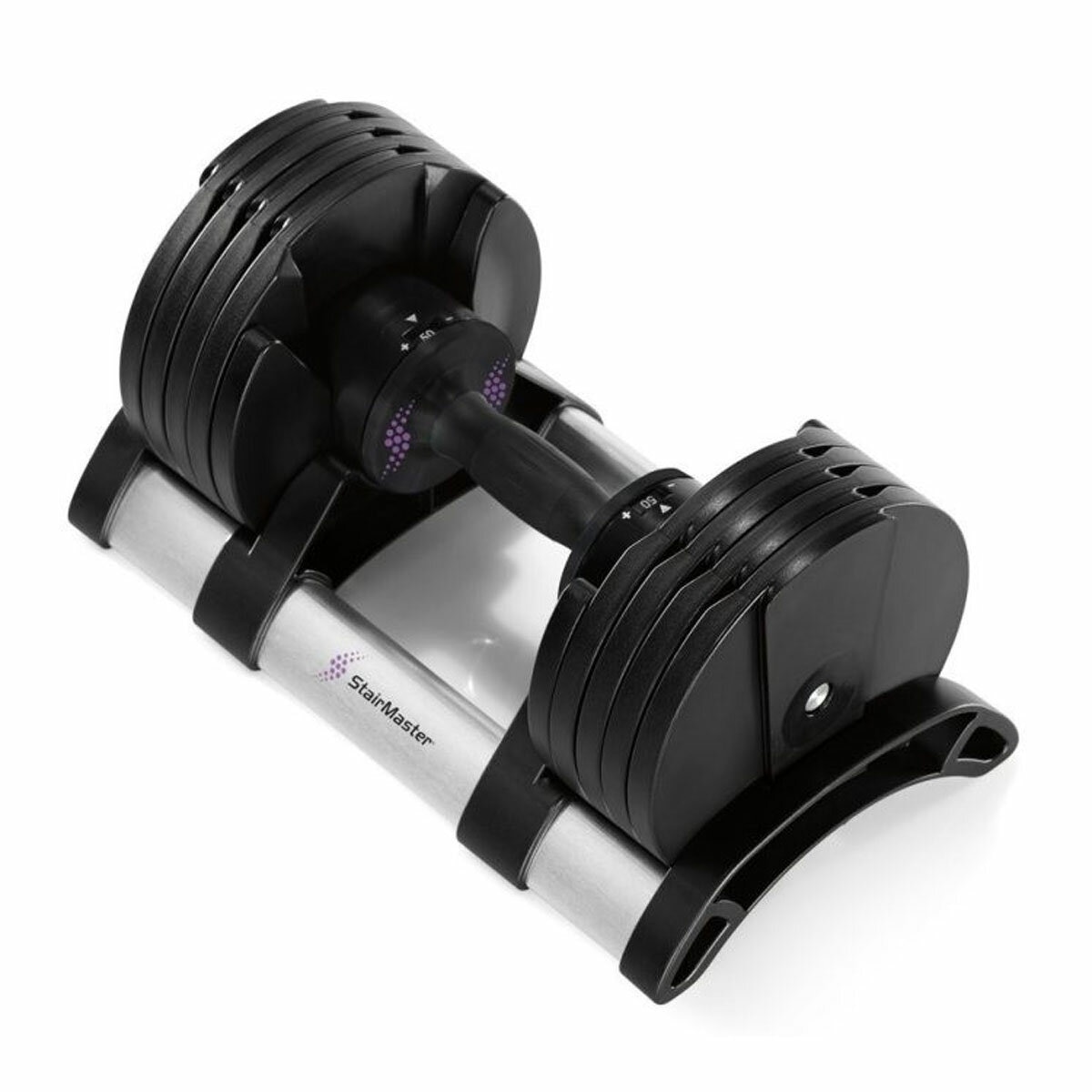 StairMaster 88lbs (40kg) TwistLock Adjustable Dumbbell Set with Stand