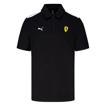 PUMA Scuderia Ferrari F1 Mens Polo in Black, 5 Sizes