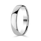 5.0mm Basic Court Wedding band. Platinum