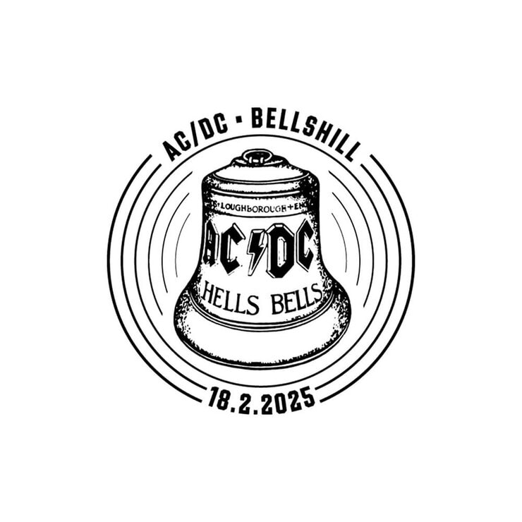 AD/DC Stamps & Medal Cover Back in Black from Royal Mail