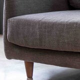 Gallery Oakwood Dark Grey 3 Seater Fabric Sofa