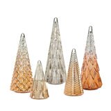 Buy Glass Trees 5 Pack Gold Overview Image at Costco.co.uk