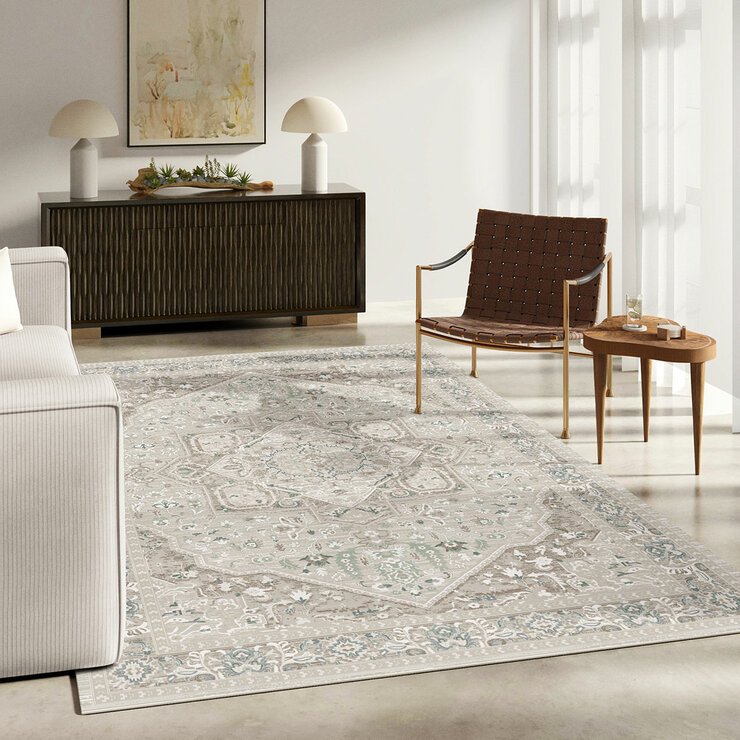 Gertmenian Cream Sasha Area Rug, 200 x 274 cm Gertmenian Cream Sasha Area Rug, 200 x 274 cm